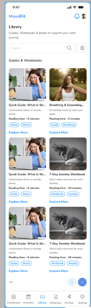 Resource Library Interface